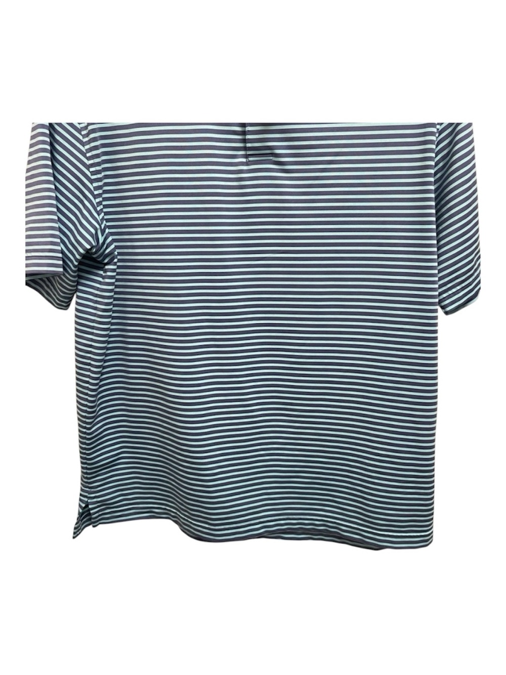 Peter Millar Navy & Green Striped Polo - Picture 2 of 9